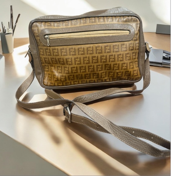 Fendi Brown Vintage  and Tan Crossbody Bag - Picture 1 of 9